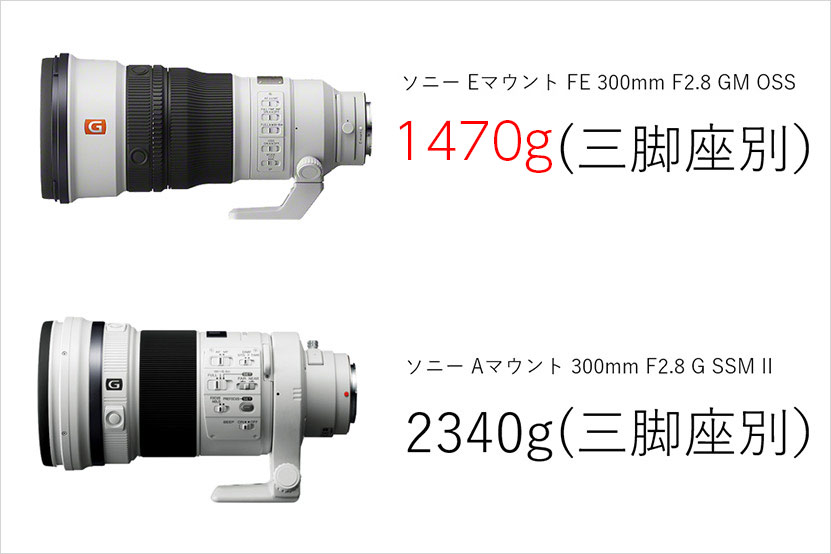 FE 300mm F2.8 GM OSS レビュー　ほかのレンズとの比較A