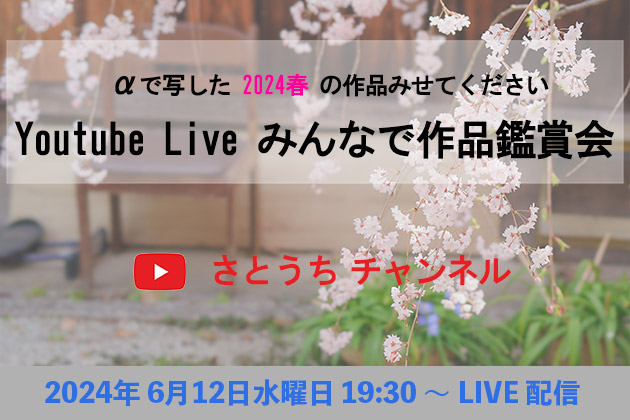 6月12日に生配信！ αで写した 2024春 YouTube Live みんなで作品鑑賞会